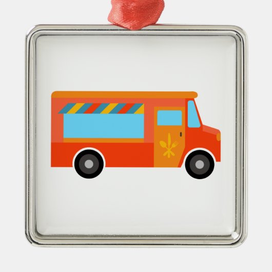 Food Truck Metalen Ornament (Voorkant)