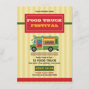 Food Truck Party Flyer Kaart