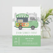 Food truck straatdonuts kaart (Staand voorkant)