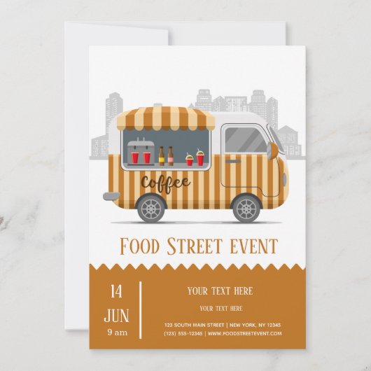 Food truck straatkoffie kaart (Voorkant)