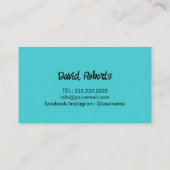 Food Truck Street Kitchen Black Van Catering Visitekaartje (Achterkant)