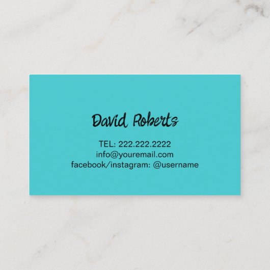 Food Truck Street Kitchen Black Van Catering Visitekaartje (Achterkant)