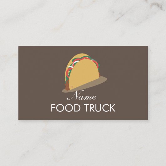 Food Truck Taco Logo Visitekaartje (Voorkant)