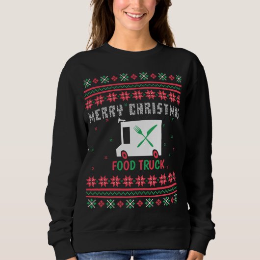 Food Truck Ugly kerstSweater Trui (Voorkant)