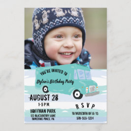 Food Truck Verjaardagsfeestfoto Kaart