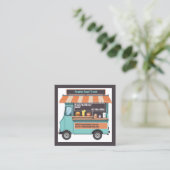 Food Truck Vierkante Visitekaartje (Staand voorkant)