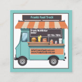 Food Truck Vierkante Visitekaartje (Voorkant)