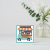 Food Truck Vierkante Visitekaartje (Staand voorkant)