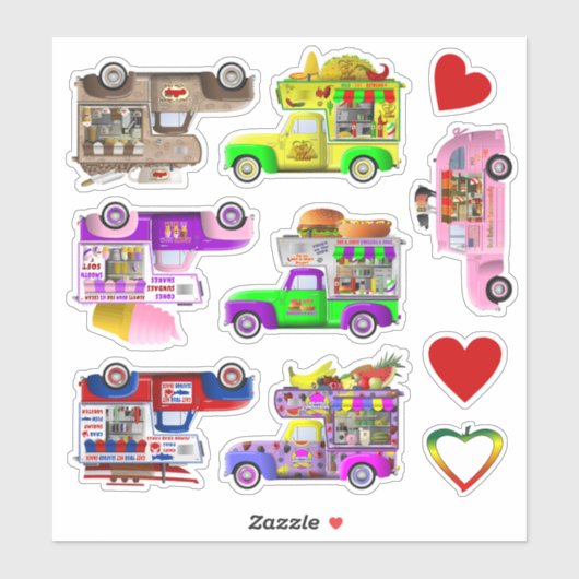 Food Trucks sticker set is translated to: (Vel)