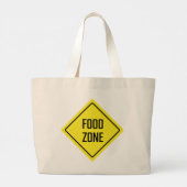 Food Zone Jumbo Canvas tas (Achterkant)