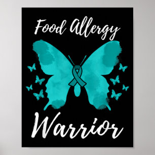 Foodallergie Warrior Voedselallergie bewustzijn Poster