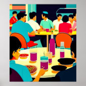 Foodcourt- Canvas Art Print (Voorkant)