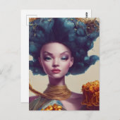 Foodgevecht Queen Briefkaart (Voorkant / Achterkant)