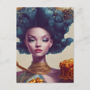 Foodgevecht Queen Briefkaart