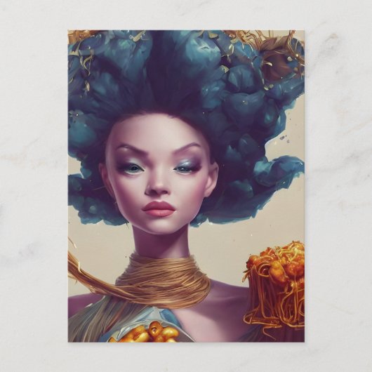 Foodgevecht Queen Briefkaart (Voorkant)