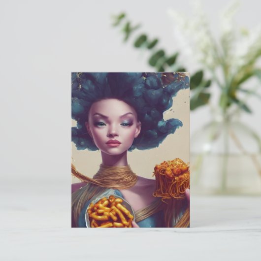 Foodgevecht Queen Briefkaart (Staand voorkant)