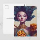 Foodgevecht Queen Briefkaart (Voorkant / Achterkant)