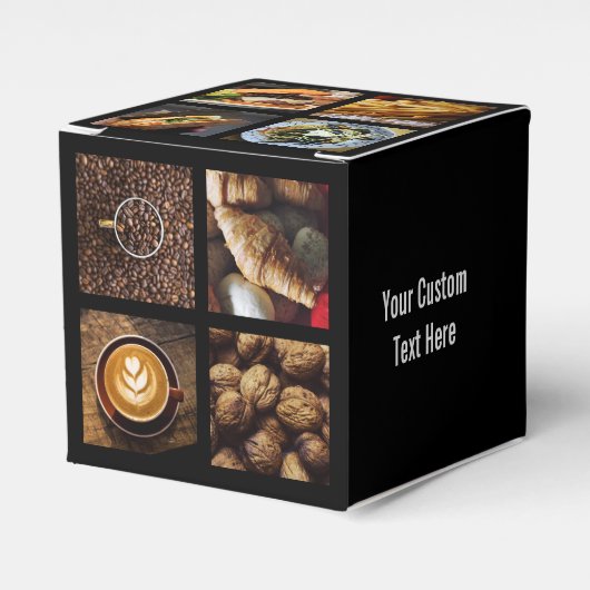 Foodie aangepaste gunst doos bedankdoosjes (Voorkant Zijde)