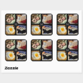 Foodie aangepaste monogram stickers 5 (Vel)