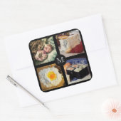 Foodie aangepaste monogram stickers 5 (Envelop)