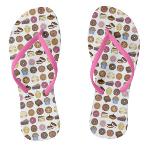 Foodie Bake Sale Cupcake Cake Pie Doughnut Brownie Teenslippers