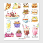 Foodie beren - medium sticker set (Vel)
