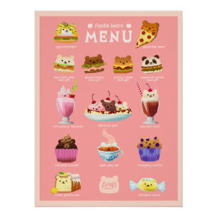 Foodie beren poster