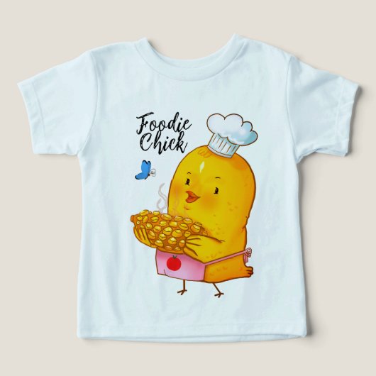 Foodie Chick Kids’ T‑Shirt (Age 3) (Design voorkant)