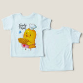 Foodie Chick Kids’ T‑Shirt (Age 3) (Ontwerp Voorkant & Achterkant)