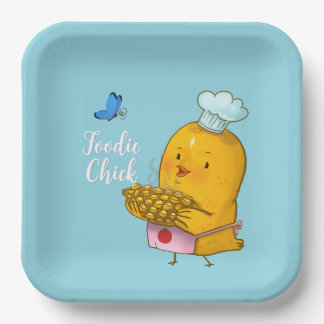 Foodie Chick Paper Plate Papieren Bordje