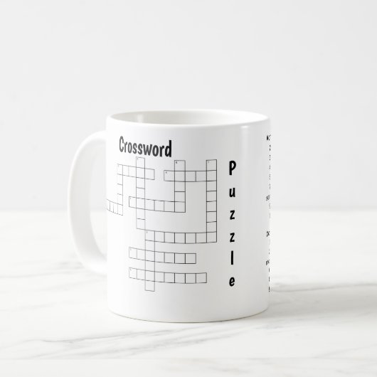 Foodie Crossword Puzzle | Interactive Brain Teaser Koffiemok (Voorkant links)