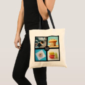 Foodie Custom monogram canvas tas 2 (Voorkant (product))