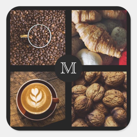 Foodie custom monogram stickers 3 (Voorkant)