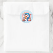 Foodie Doraemon Ronde Sticker (Tas)