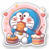 Foodie Doraemon Sticker (Voorkant)