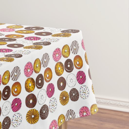 Foodie Doughnut Shop Breakfast Food Donut Print Tafelkleed (Voorbeeld)