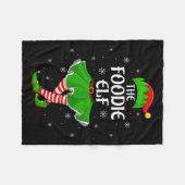 Foodie Elf Christmas Family Girls Women Elf Squad  Fleece Deken (Voorkant (Horizontaal))