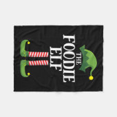 Foodie Elf Matching Familie Groep Kerstfeest 1 Fleece Deken (Voorkant (Horizontaal))