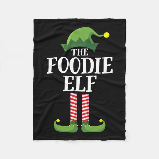 Foodie Elf Matching Familie Groep Kerstfeest 1 Fleece Deken (Voorkant)