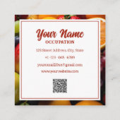 Foodie Fresh Fruits Visitekaartje (Achterkant)