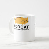Foodie Funny Tacocat Cat Taco Koffiemok (Voorkant links)