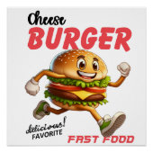 Foodie Gift | Funny Burger Shirt | Shirt van hambu Perfect Poster (Voorkant)