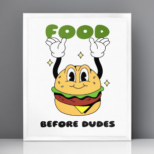 Foodie - Grappig eten voor Dudes Wall Art Poster