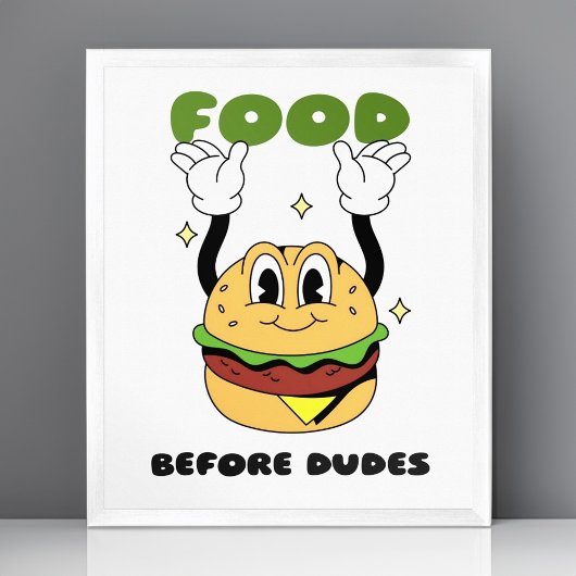 Foodie - Grappig eten voor Dudes Wall Art Poster