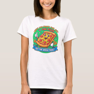 Foodie Humor T-shirt – Pizzapunt met Vredesteken