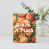 Foodie Je bent een perzik Briefkaart (Staand voorkant)
