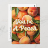 Foodie Je bent een perzik Briefkaart (Voorkant / Achterkant)