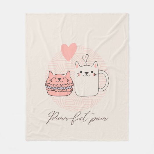 Foodie Katten Fleece Deken (Voorkant)
