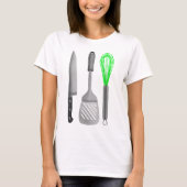 Foodie Keukengerei Patroon T-shirt (Voorkant)