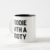 Foodie met een Booty Tweekleurige Koffiemok (Voorkant links)